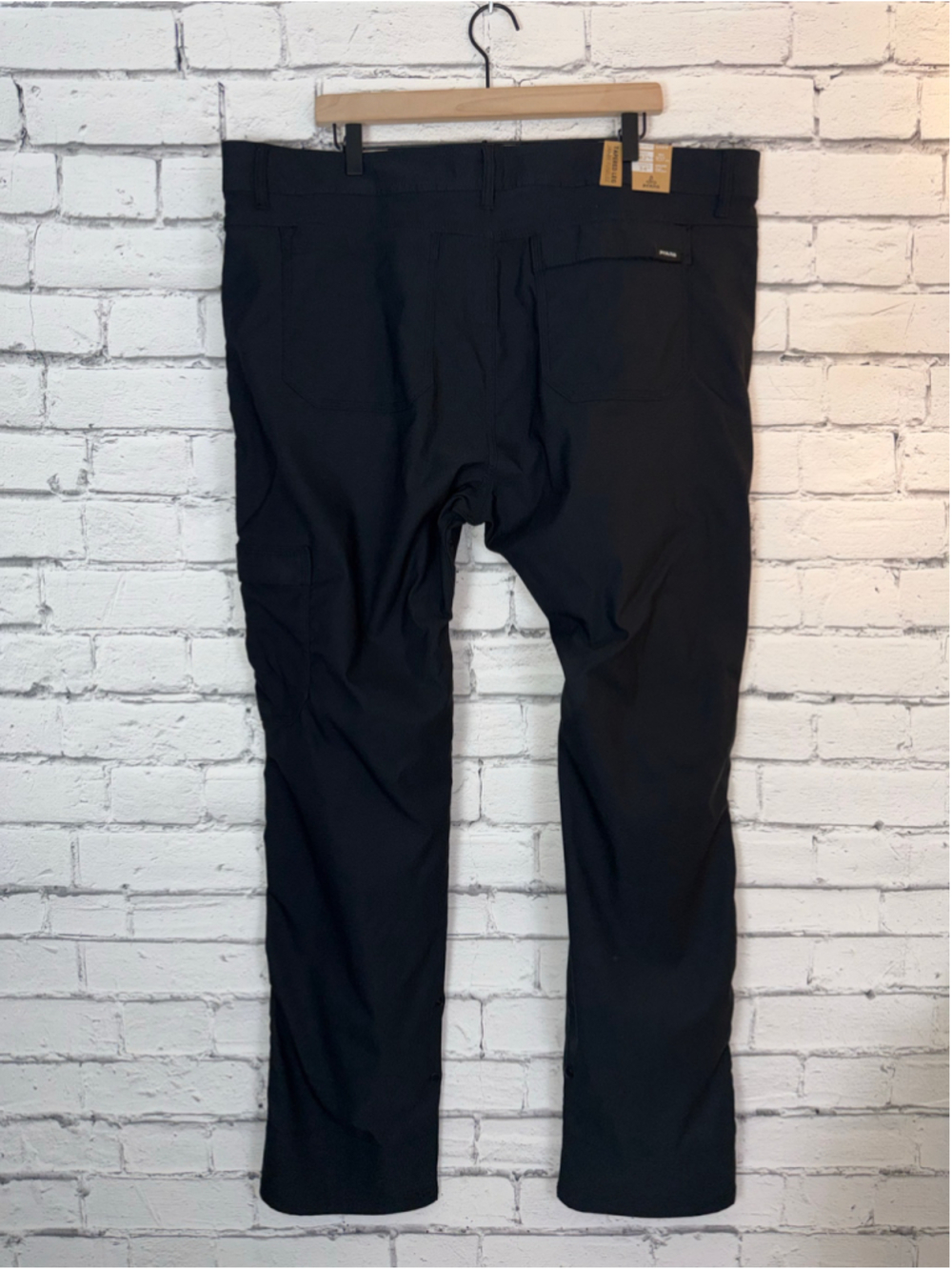 Men's prAna Cargo Pants size 42x34 Black Adjustable Waist Zion Slim Pants NEW - Picture 14 of 16